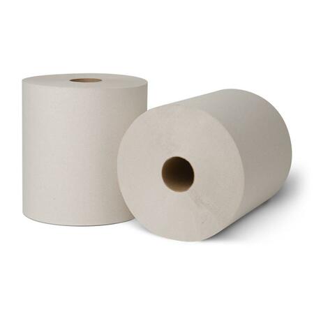 WAUSAU 8031400 PE 8 in. x 800 ft. White EcoSoft Green Seal Unbleached Roll Towel, 6PK 8031400  (PE)